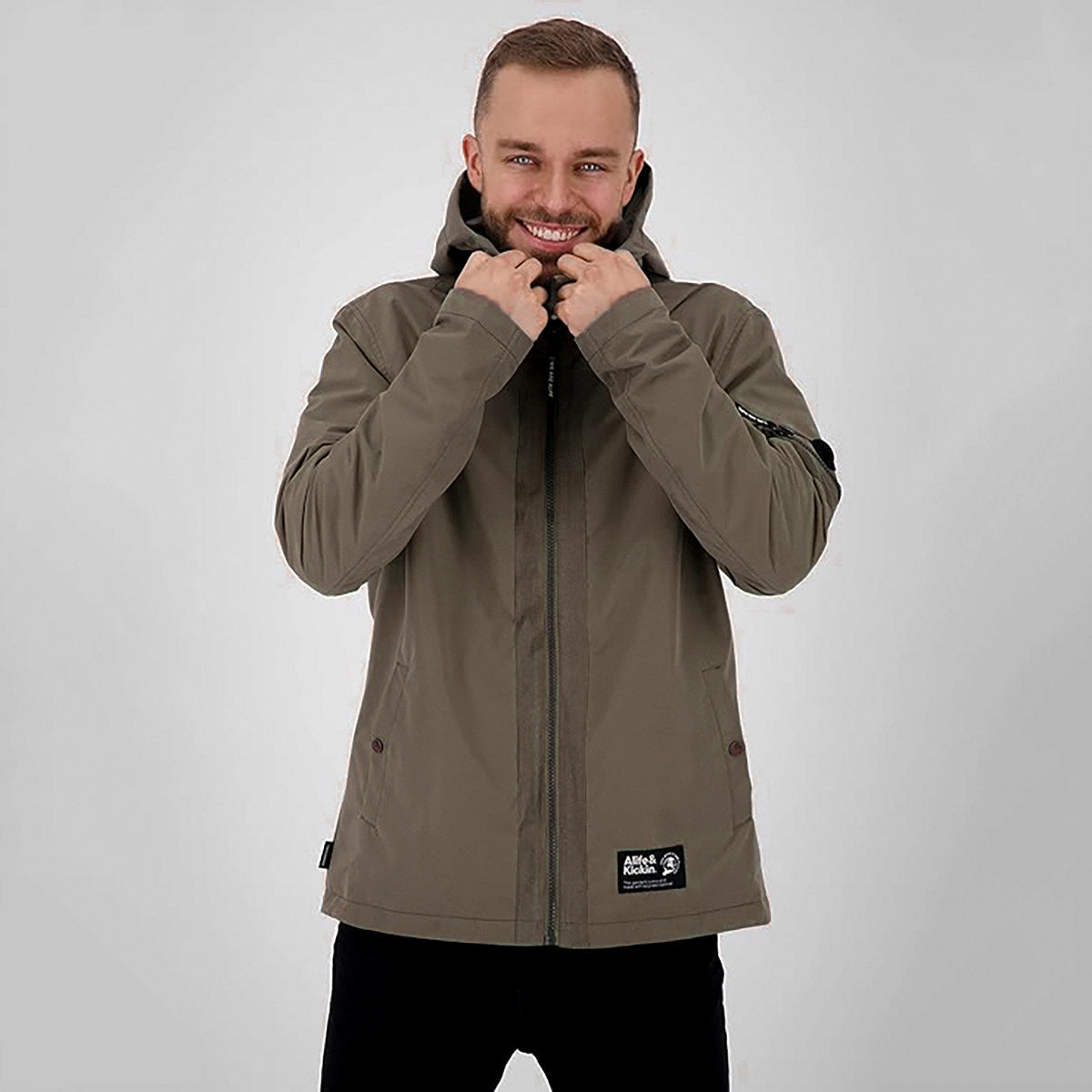 German Alife & Kickin Men's hooded windproof and warm outdoor jacket