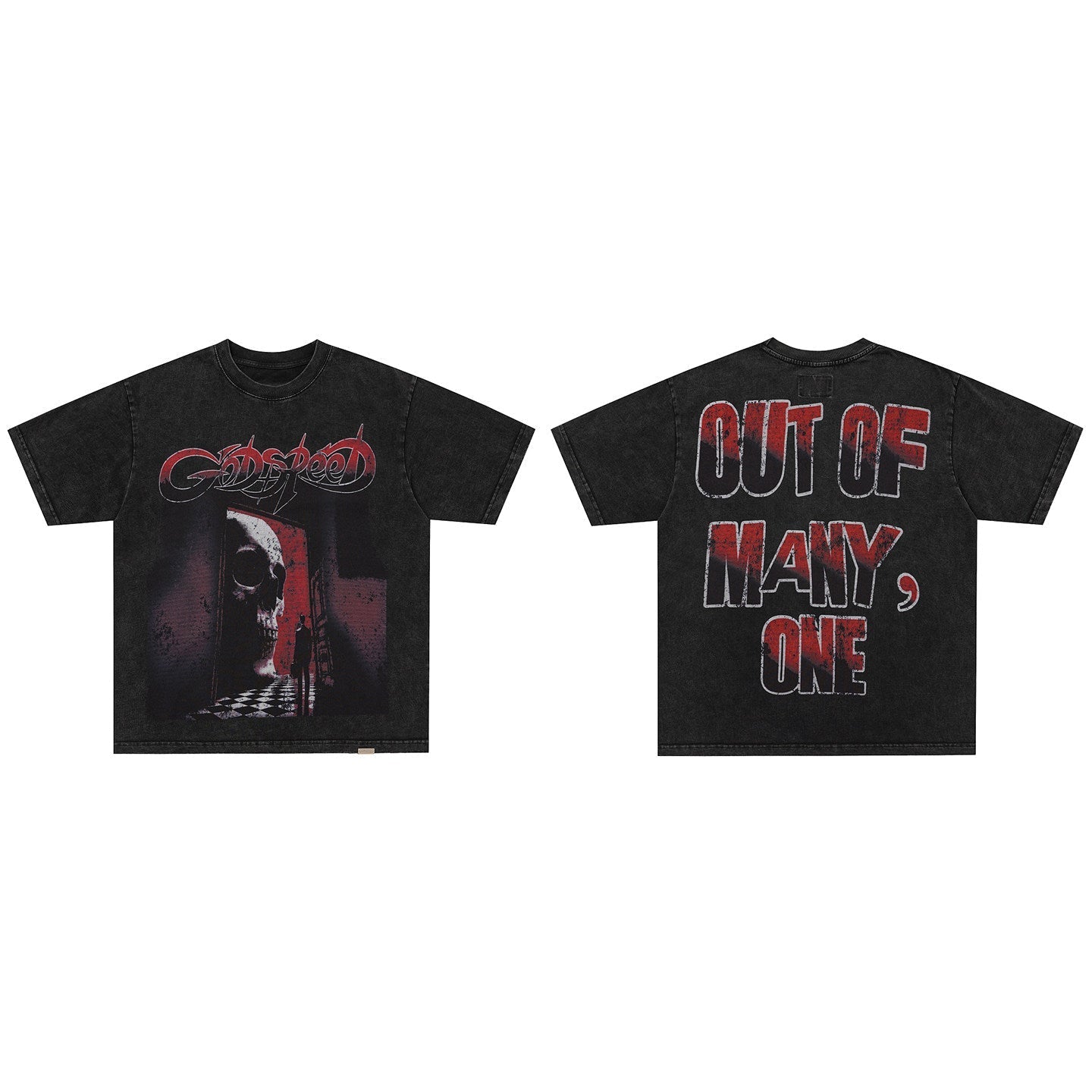 GodSpeed Out of Many Skull Graphic T-Shirt