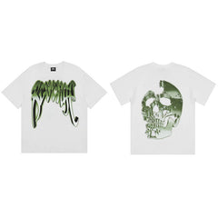 REVENGE Green Skull Graphic T-Shirt