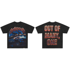 GodSpeed Out of Many One Washed Black T-Shirt