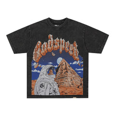 GodSpeed Space Pyramid Washed Black T-Shirt