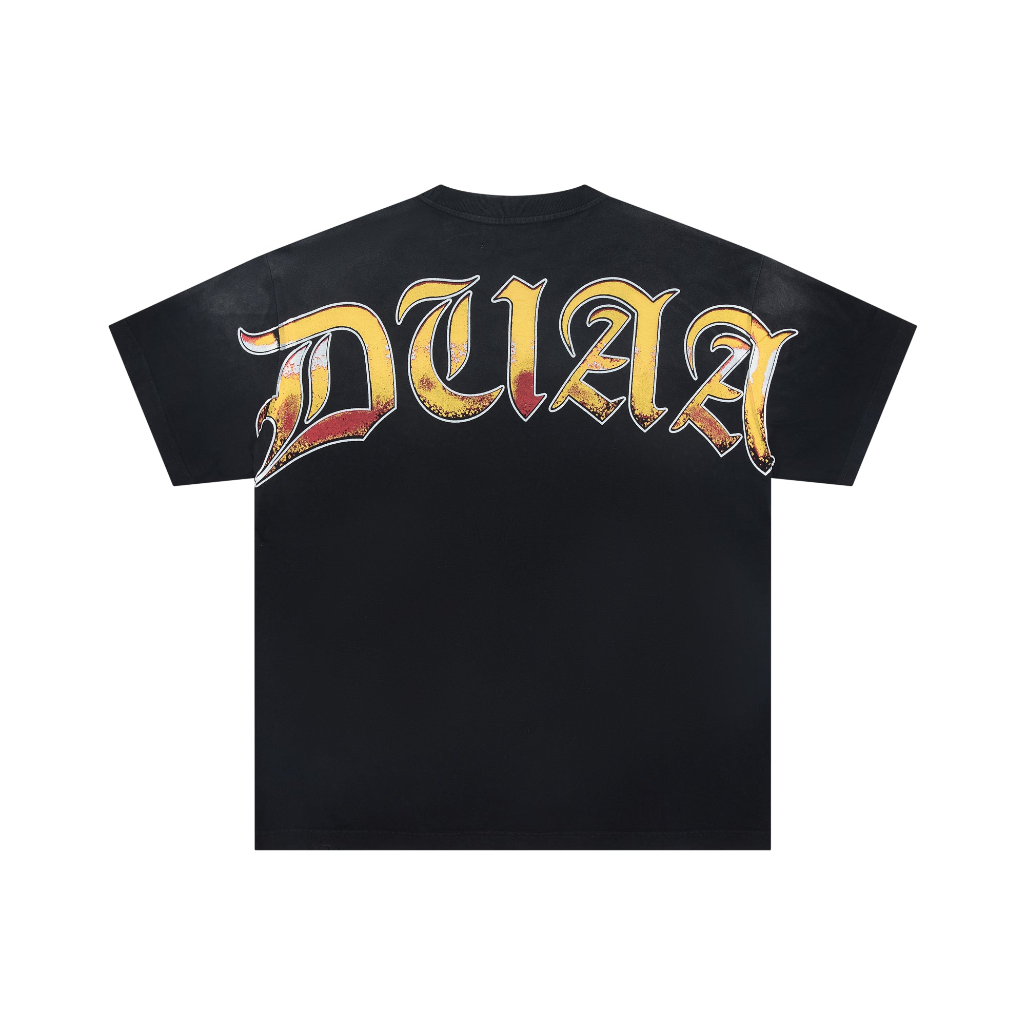 DUAA Soccer Flame Letter Graphic Short Sleeve Tee