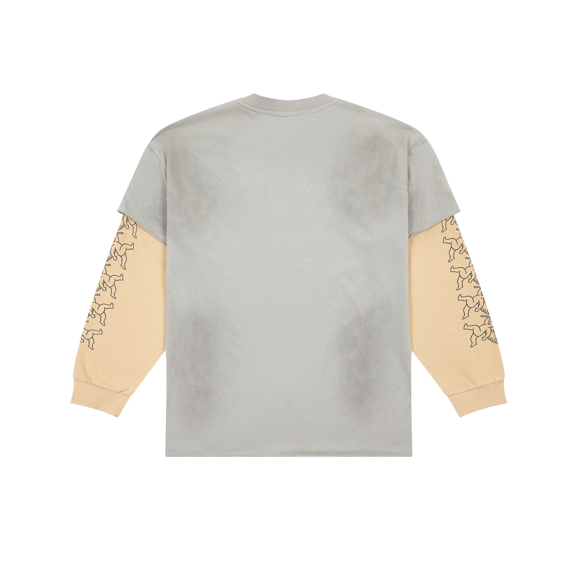 DUAA Hotline 1993 Retro Graphic Layered‑Look Long‑Sleeve Tee Vintage Streetwear T‑Shirt