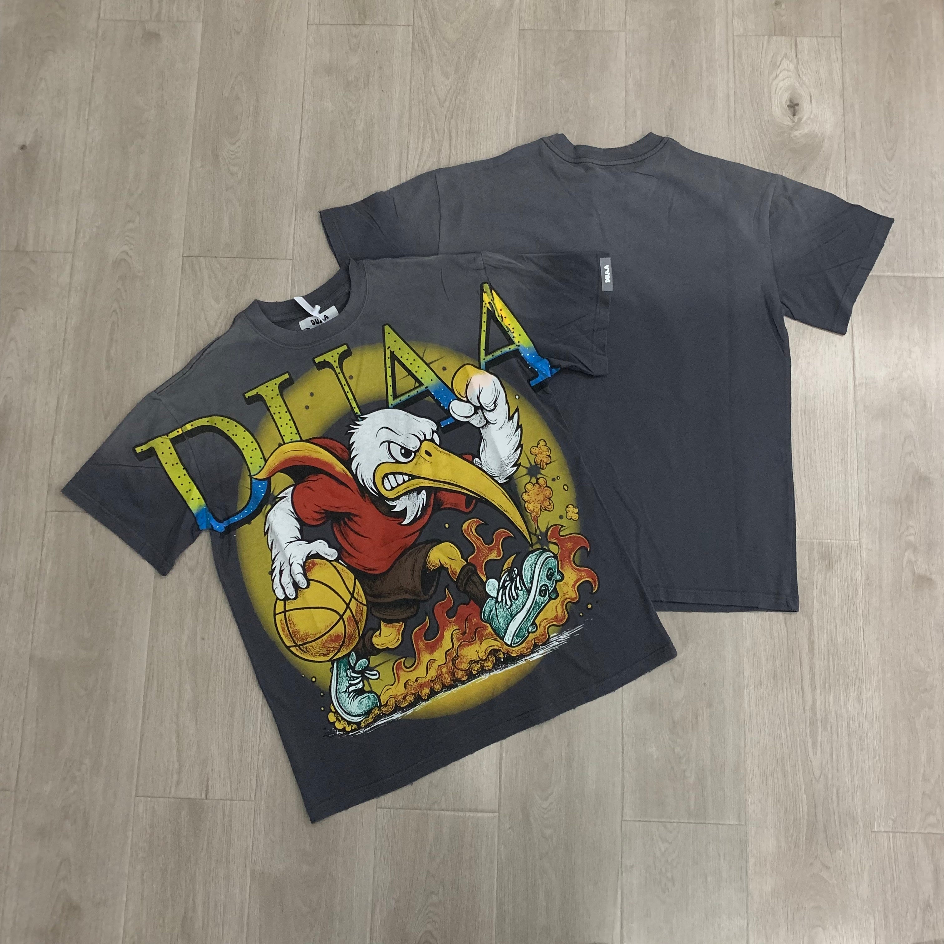 DUAA Eagle Basketball Cartoon Vintage Graphic T‑Shirt