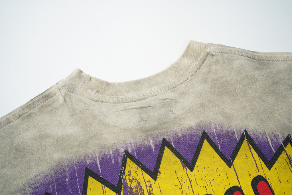 RoughPlay Cartoon Comic Graphic Distressed Sleeveless Tee Vintage Streetwear Tank Top