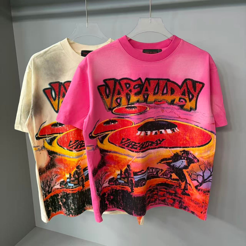 Vare All Day UFO Alien Western Desert Cropped T‑Shirt