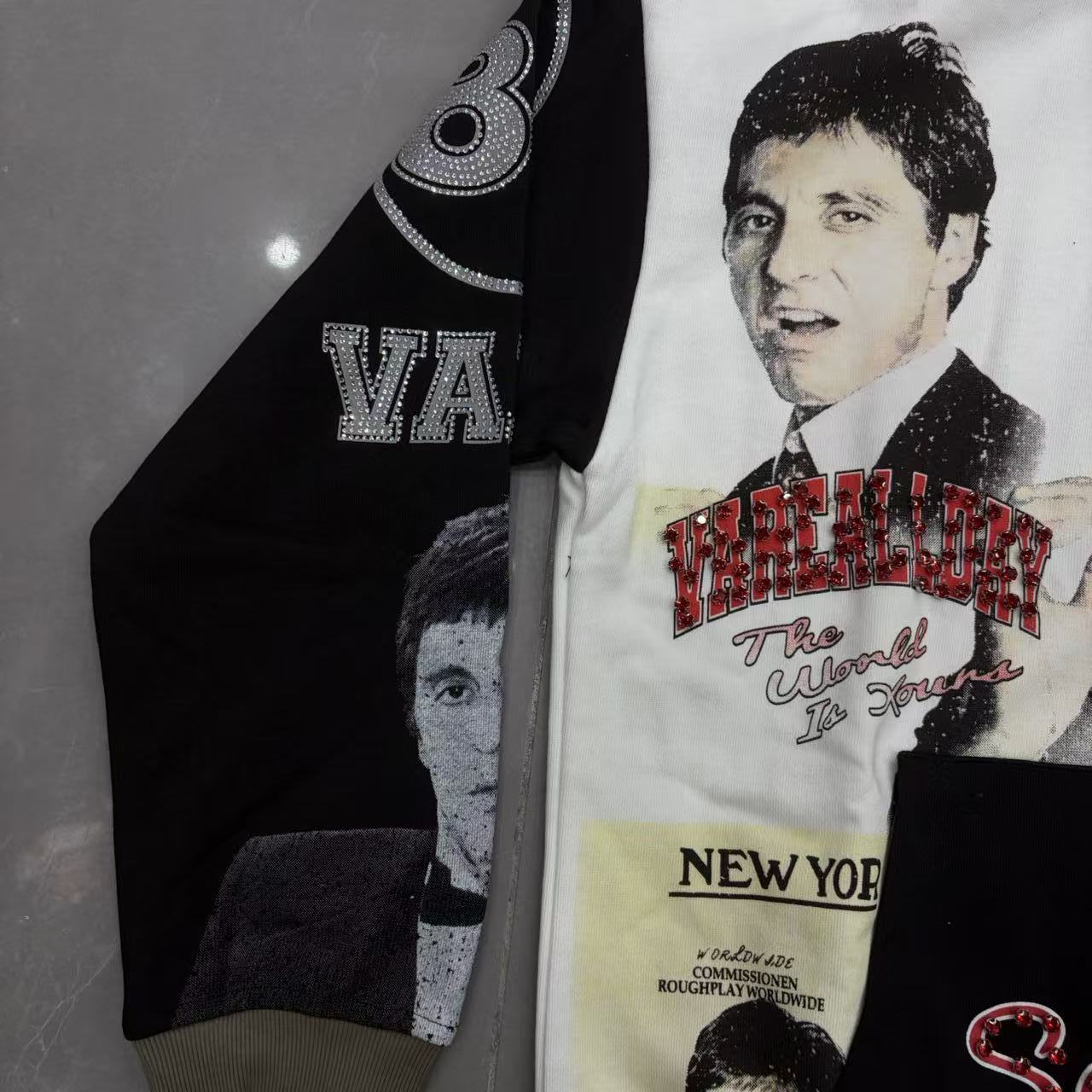Vareallday Scarface Movie Graphic Zip Up Hoodie