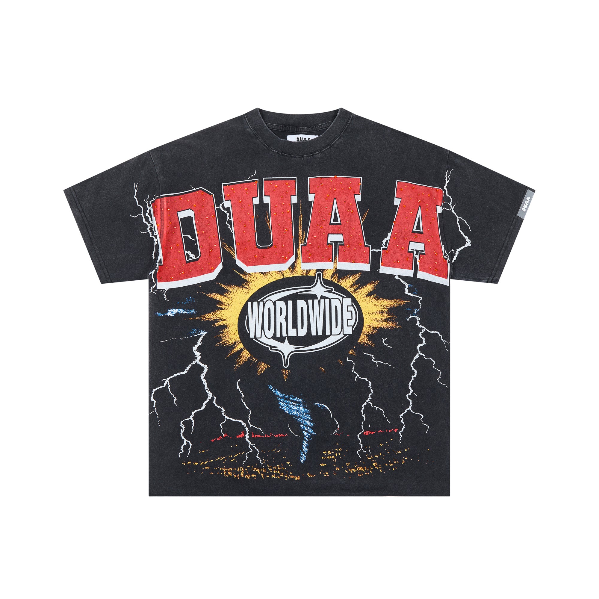 DUAA Worldwide Lightning Vintage Graphic T‑Shirt
