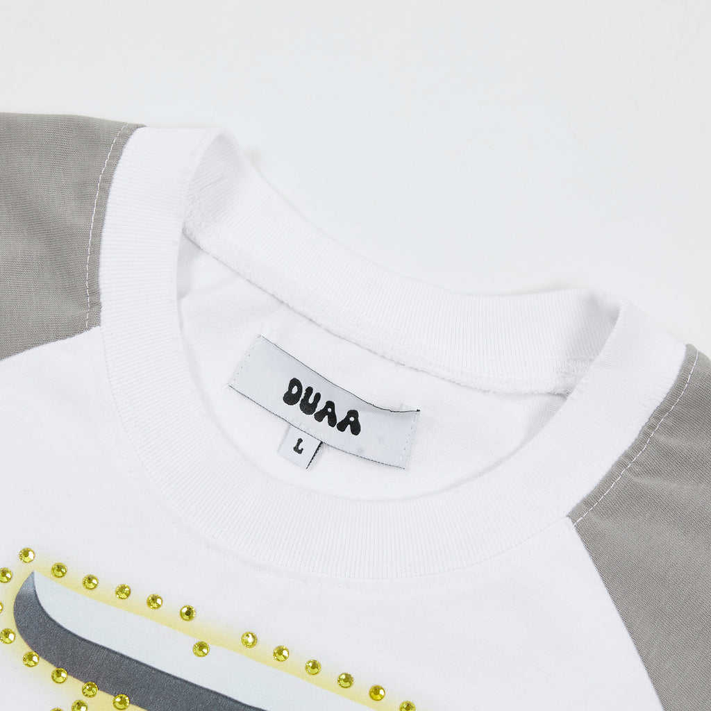 DUAA Multicolor 3D Letter Raglan Short Sleeve Tee