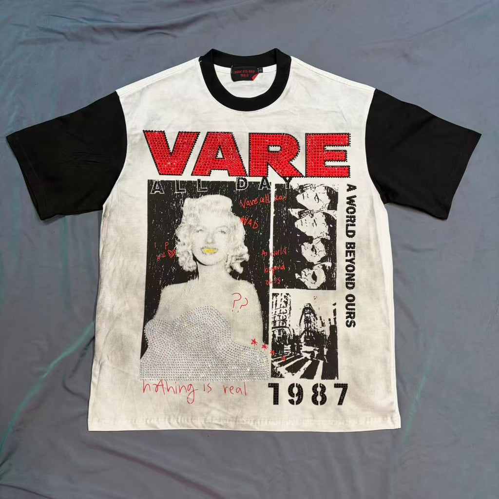 Vareallday Marilyn Monroe 1997 Vintage Ringer T‑Shirt