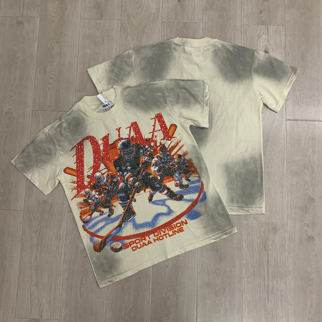 DUAA Sport Division Vintage Hockey Graphic T‑Shirt