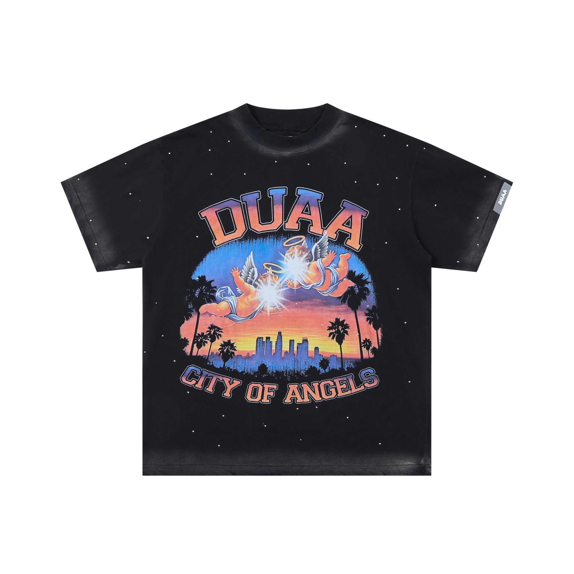 DUAA City Of Angels Sunset Cityscape Vintage Graphic T‑Shirt