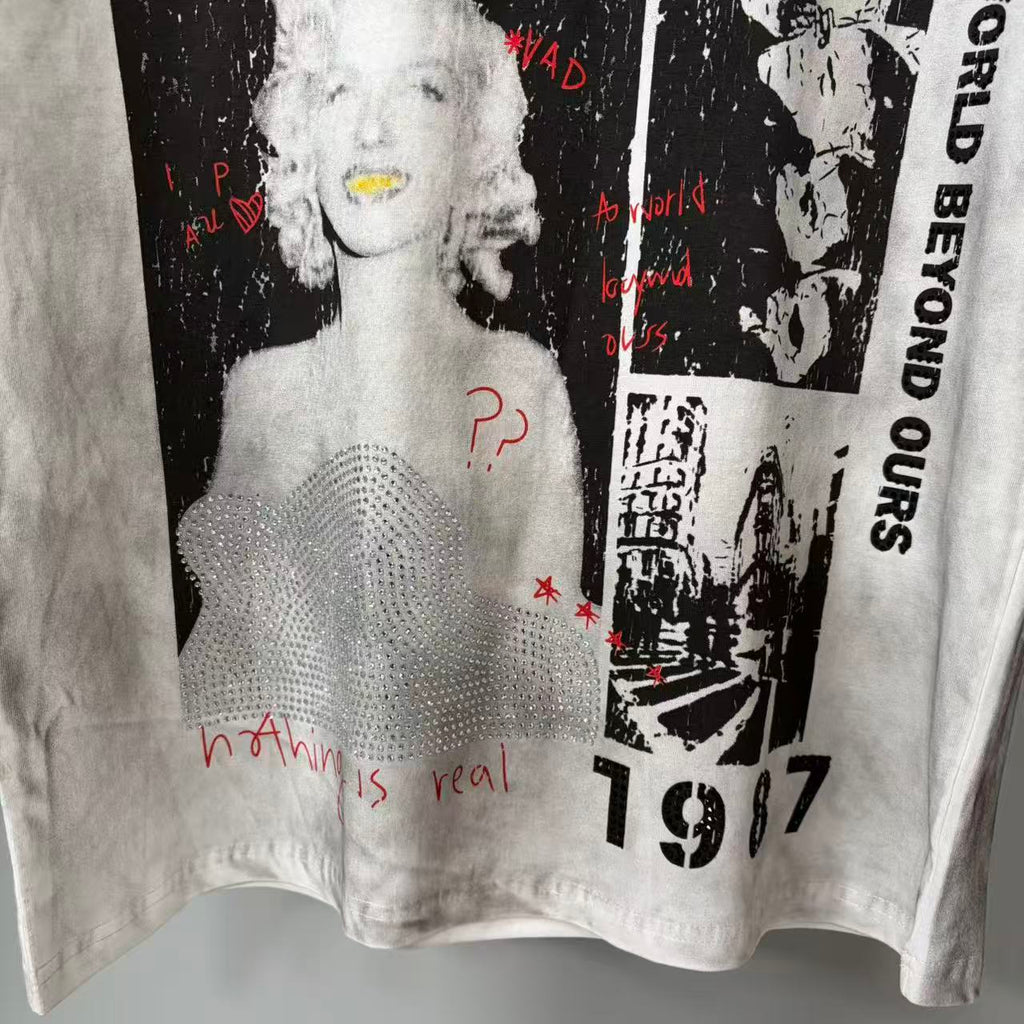 Vareallday Marilyn Monroe 1997 Vintage Ringer T‑Shirt