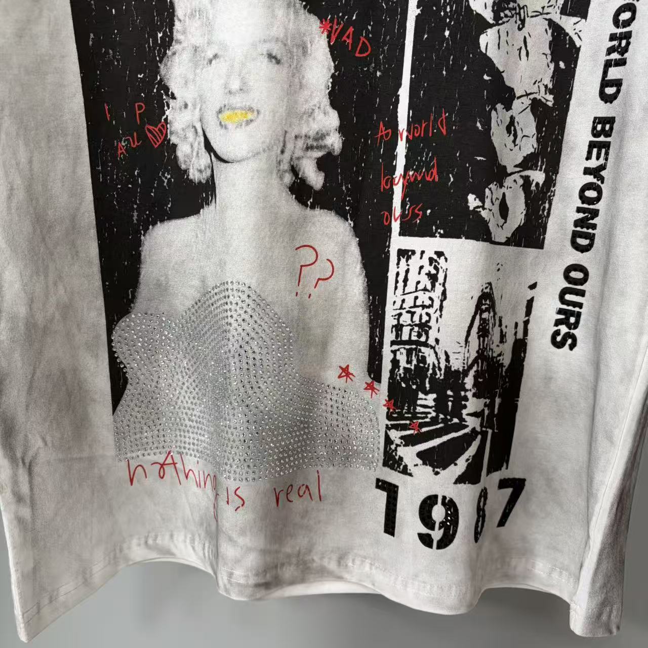 Vareallday Marilyn Monroe 1997 Vintage Ringer T‑Shirt