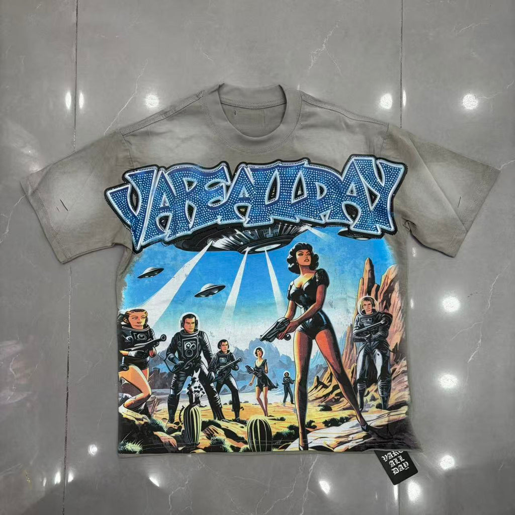 Vareallday Retro UFO Sci‑Fi Vintage T‑Shirt