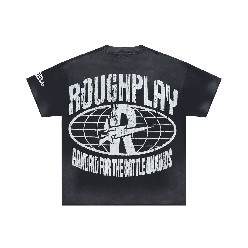 RoughPlay Gas Mask Figure Graphic Distressed Tee