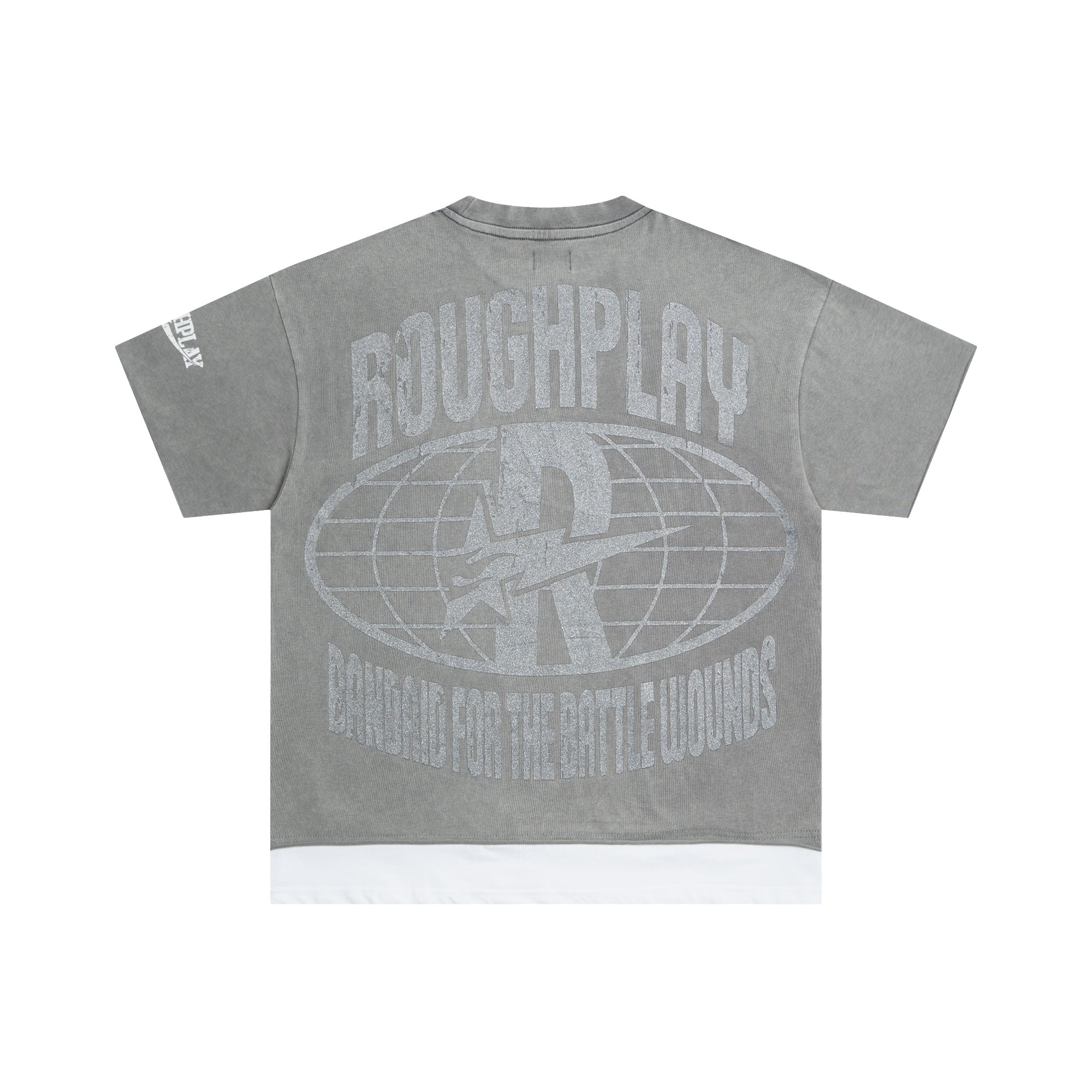 RoughPlay Skull Graphic Distressed Short‑Sleeve Tee Vintage Gothic Streetwear T‑Shirt