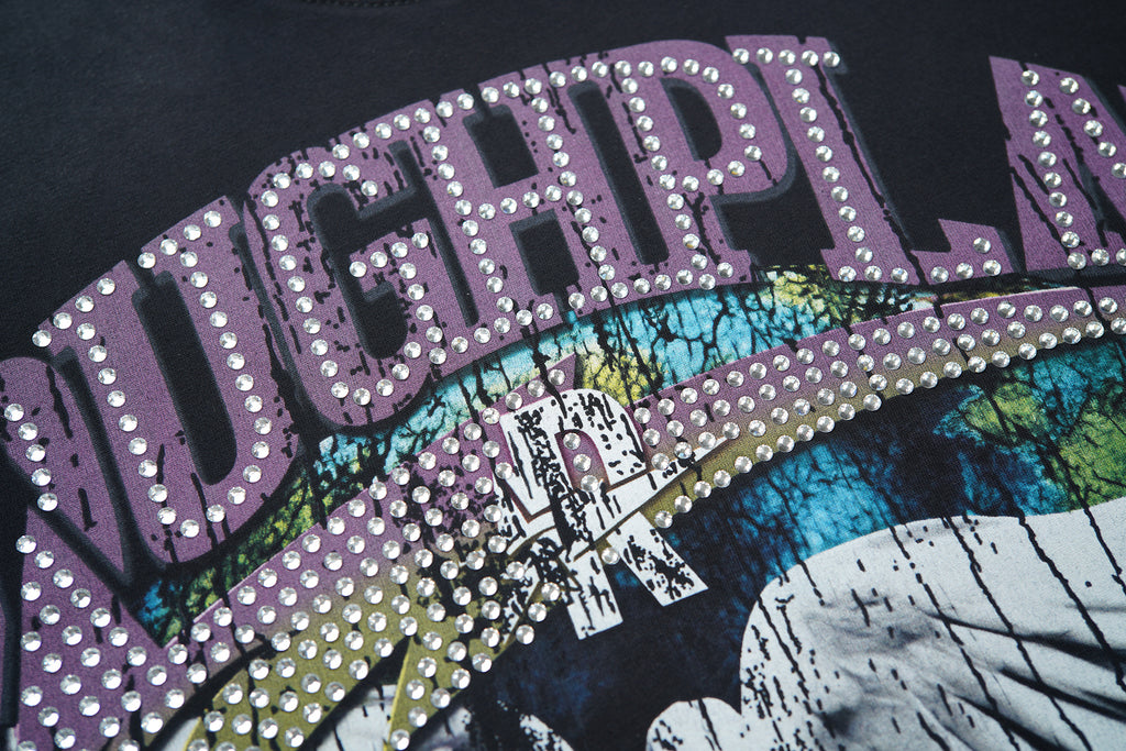 RoughPlay Eagle Tour Graphic Distressed Sleeveless Tee Vintage Rock Streetwear Tank Top