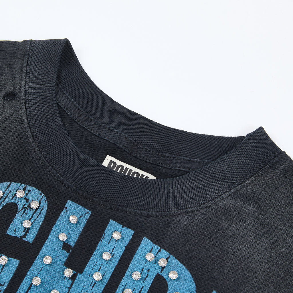 RoughPlay Gas Mask Figure Graphic Distressed Tee
