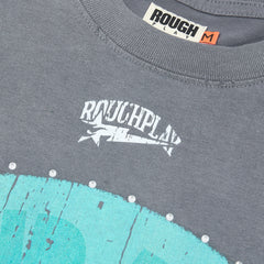 DUAA Distressed R Letter Circular Print Short Sleeve Tee