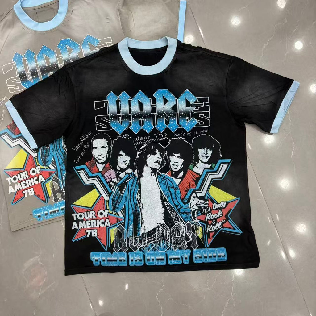Vareallday Vintage Rock Band Tour Ringer T‑Shirt