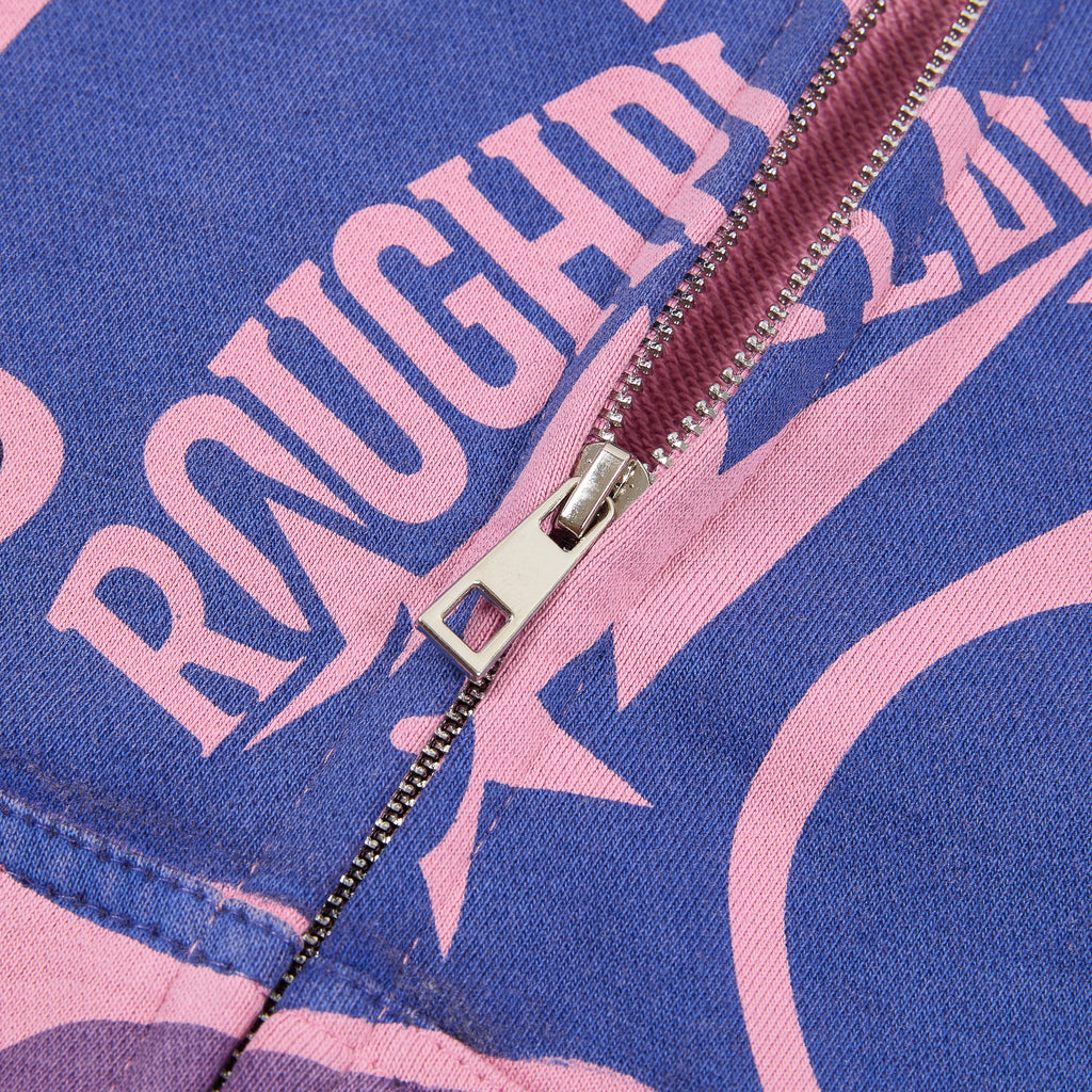 RoughPlay Pink Purple Camo Print Zip‑Up Vintage Hoodie