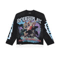 RoughPlay Angel Figure Graphic Distressed Long Sleeve Tee