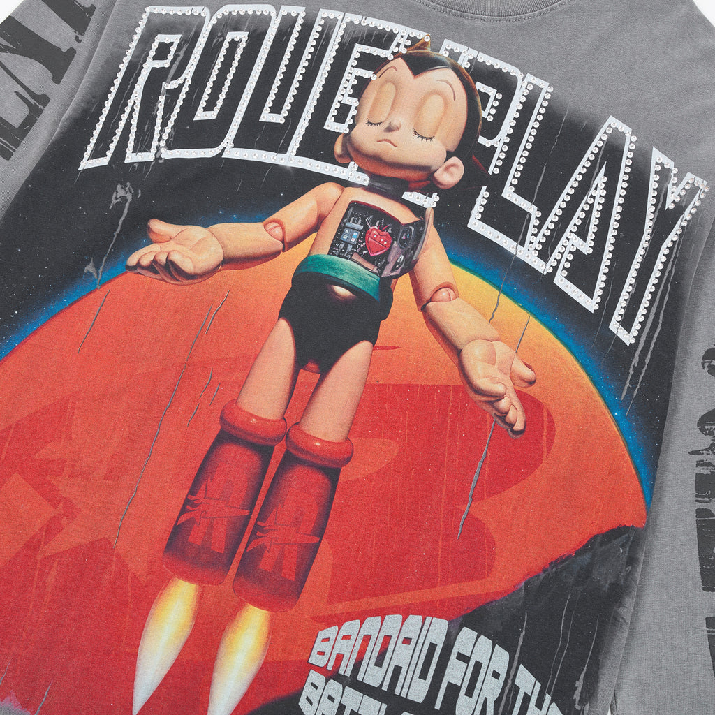 RoughPlay Astro Boy Vintage Distressed Long Sleeve Tee