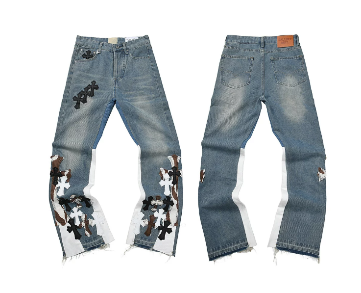 Gallery Dept. Cross Patch Flare Denim