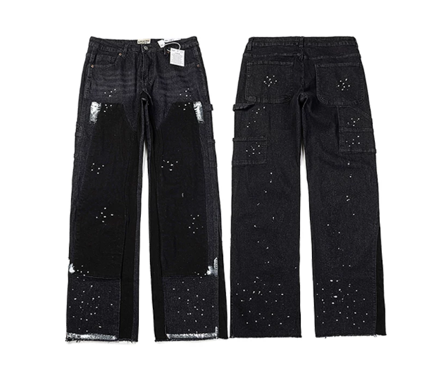 Gallery Dept. Black Reworked Cargo Denim