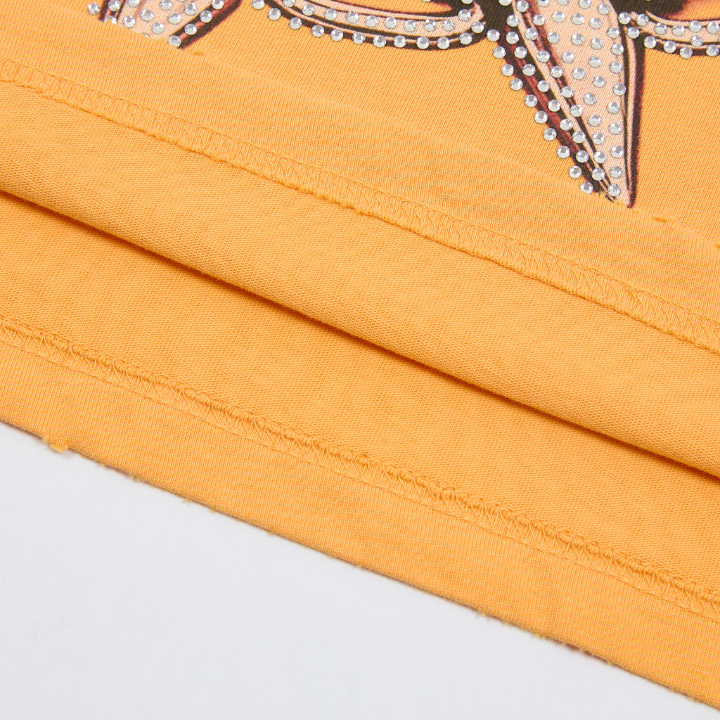 DUAA Gorilla Spiked‑Chain Graphic Short Sleeve Tee